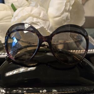 CHANEL AUTHENTIC Oversized Sunglasses Cloud Series 18 K GP